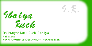 ibolya ruck business card